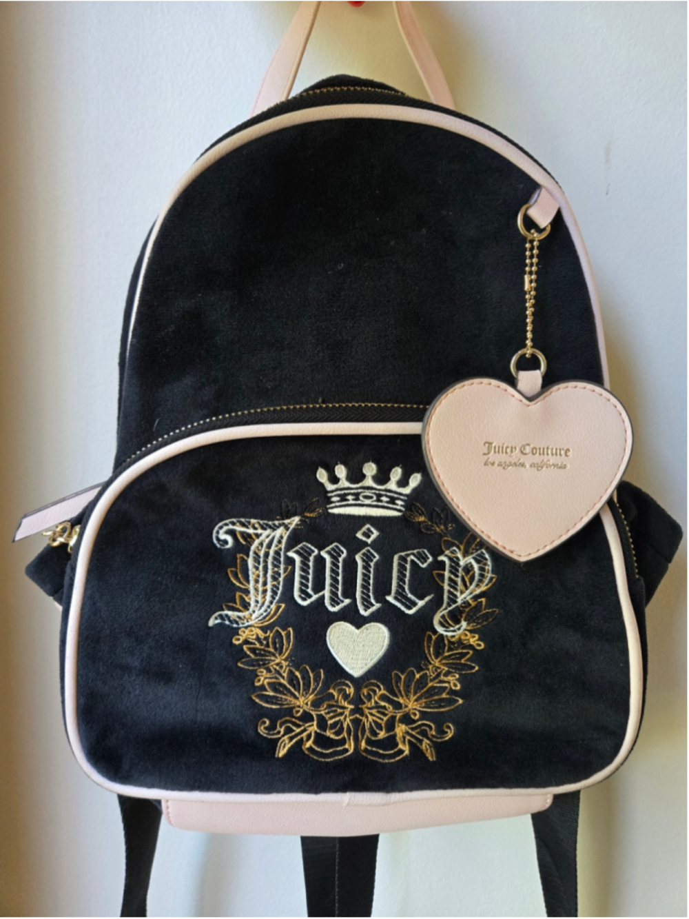Women's Juicy Couture Backpack One Size Black and Beige